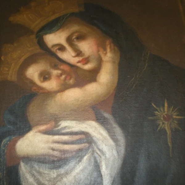 Restauro del dipinto su tela ad olio della Madonna del Carmine