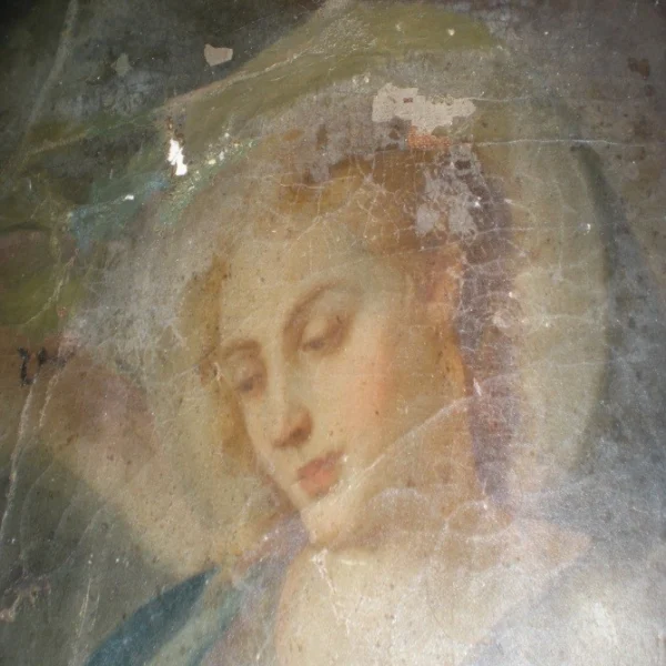 Restauro del dipinto su tela ad olio dell’Arcangelo Gabriele con Tobia